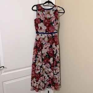 Hobbs London floral midi dress size UK 6 and US 2